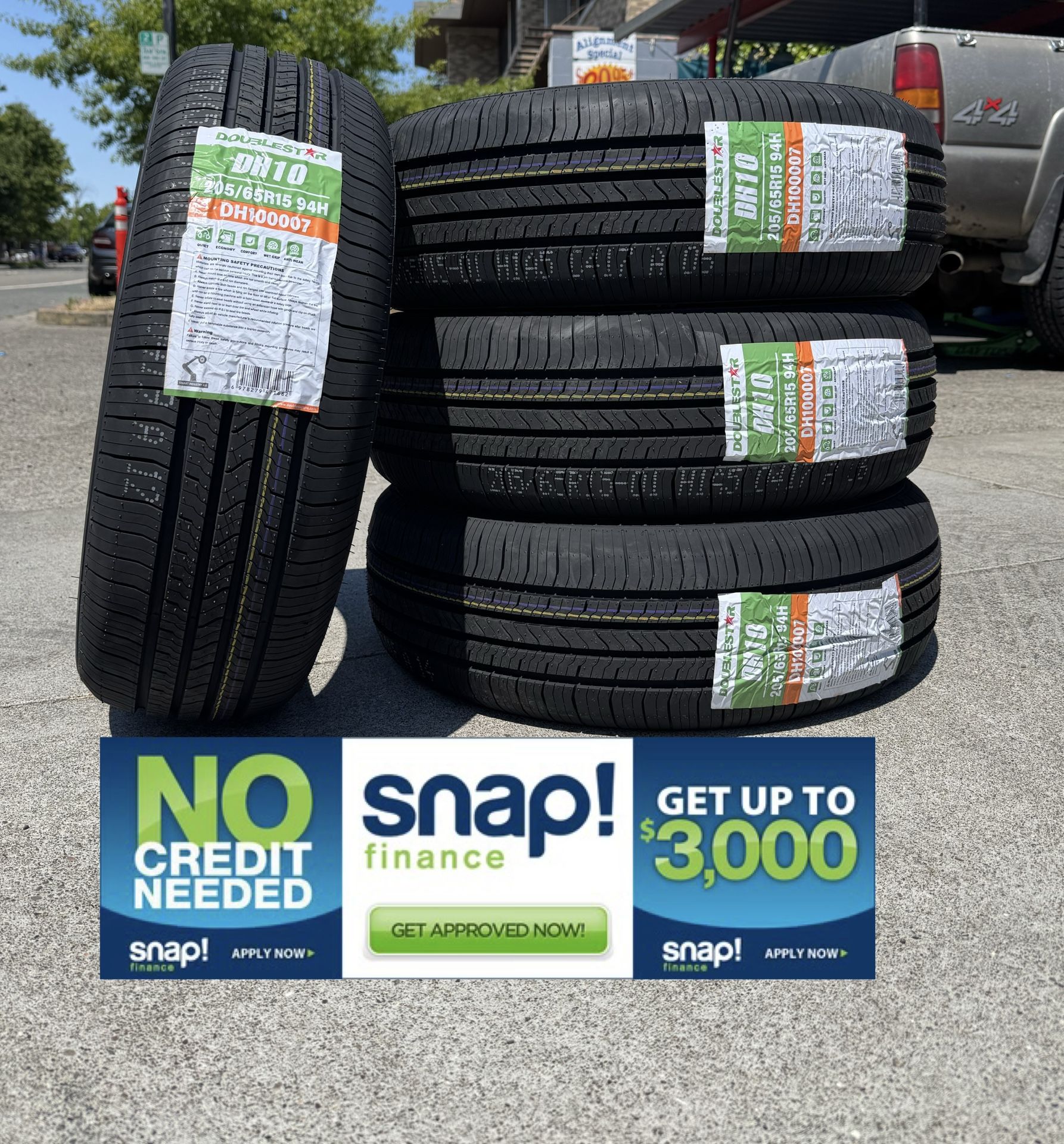 205-65-15 Tires 39$ Down Payment Only