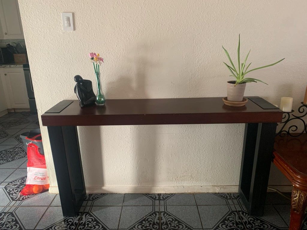 Black Metal Modern Console Long Table Top