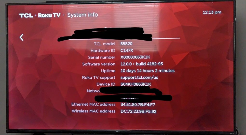 TCL 55 Inch smart Roku tv Barely Used