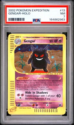 PSA 7 Gengar Expedition Holo #13 🌀Swirl