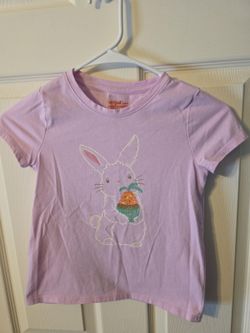 Cat & Jack Toddler Girls Size Medium Bunny T-Shirt Light Purple Medium Cotton