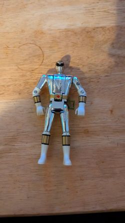 Special Edition Mighty Morphin Power Rangers Vintage  Bandai Flip Head Chrome White Ranger