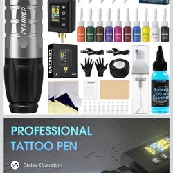 Wireless tattoo gun kit