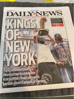 KNICKS CHAMPIONS NEWSPAPERS