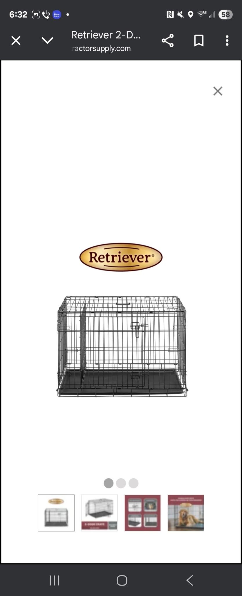 Retriever 2-Door Metal Wire Pet Crate