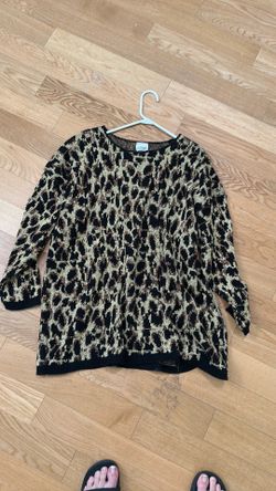 Sparkly cheetah pullover sweater. Size 3X.