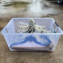Plastic Container With Hangers 