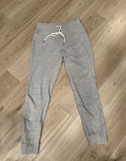 H&M Gray Jogger Sweatpants with White Drawstring