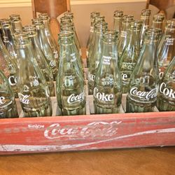 Classic Coca Cola Bottle And Wooden Crate