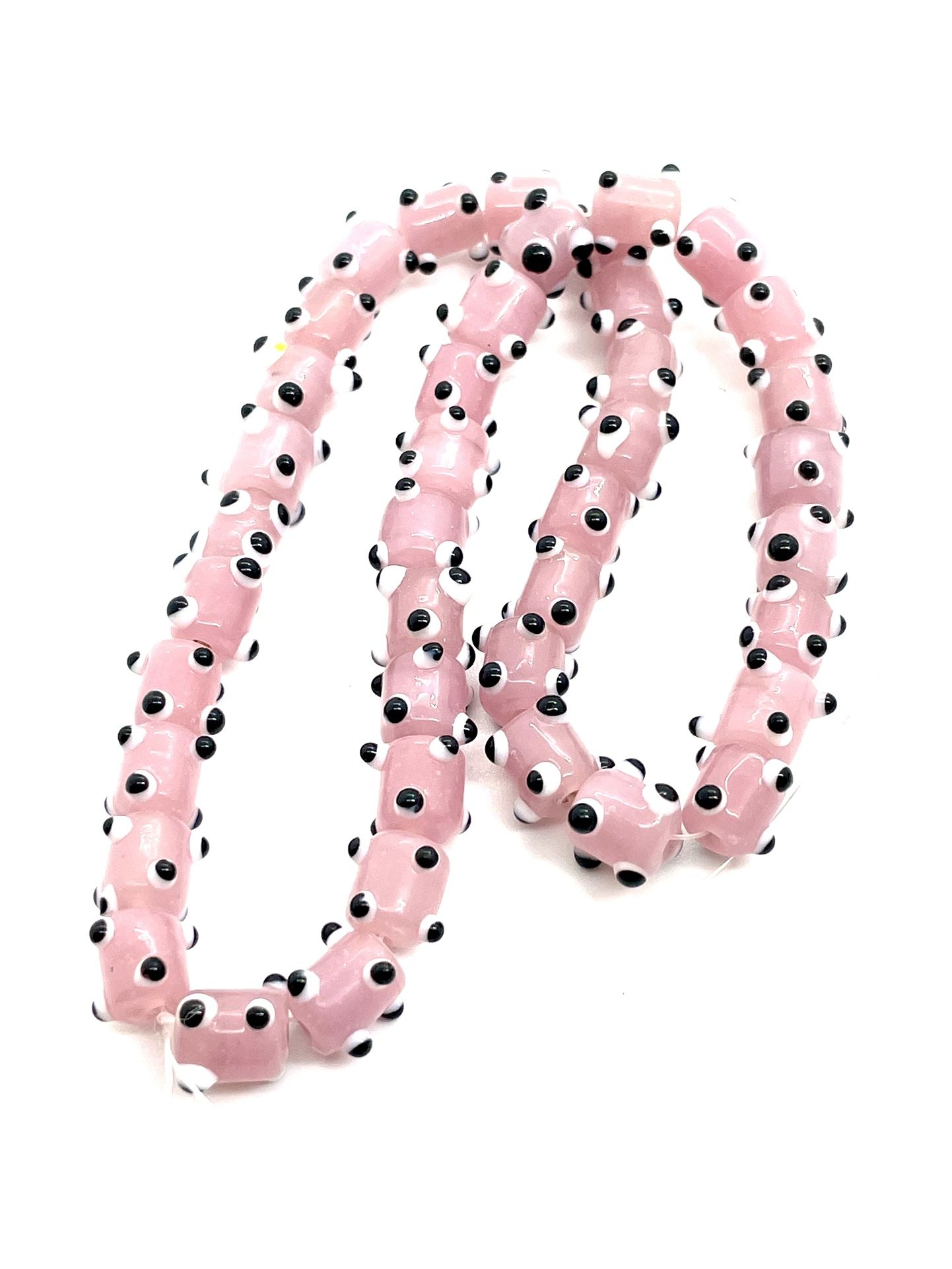 10 Pink Glass Lampwork Beads