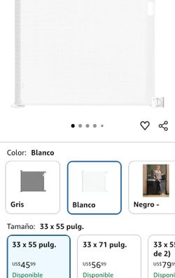 White Retractable Baby Safety Gate 33x55