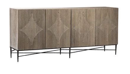 Dovetail Furniture Zell Sand Blasted Mud Grey Sideboard