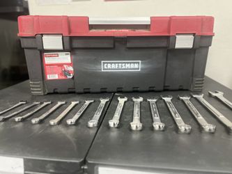 Craftsman 26 Inch toolbox and wrenches