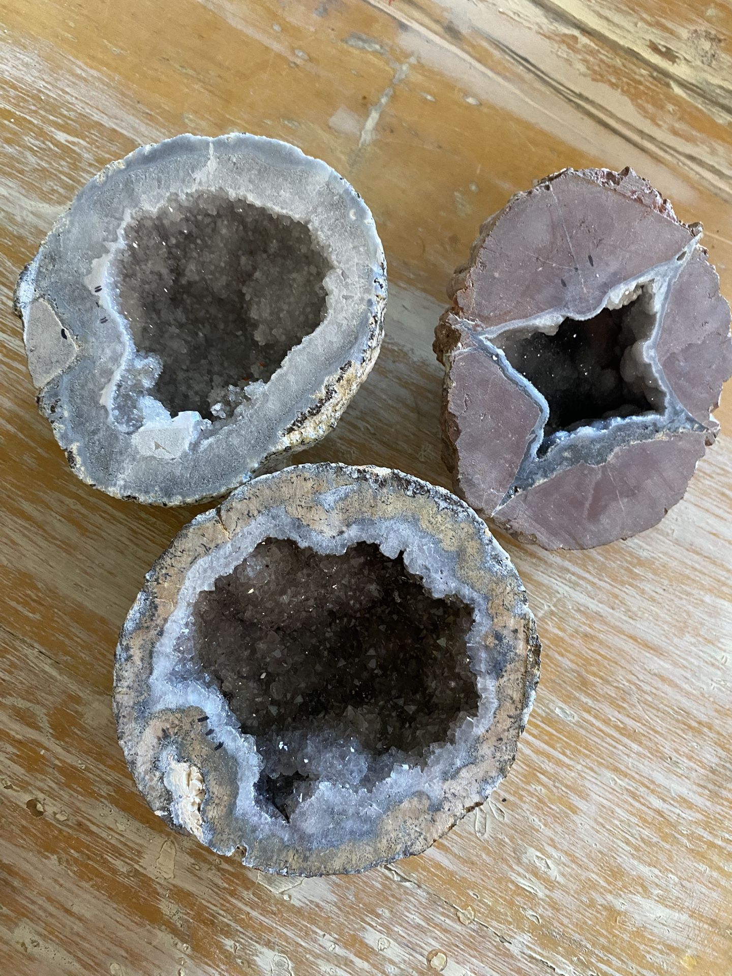 3 Geode Crystal Rocks 