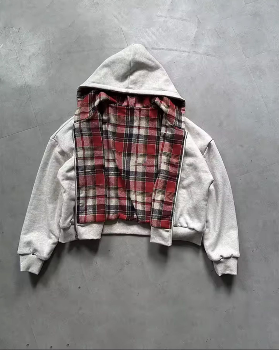 Y2K Plaid Zip Up Oversized | Unisex