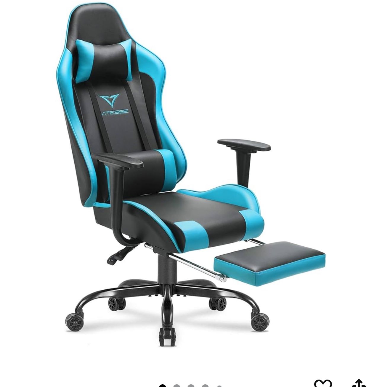 Desk Chair Light Blue And Black