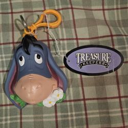 VTG DISNEY APPLAUSE POOH  " EEYORE " TREASURE KEEPER CLIPN ON COIN PURSE  