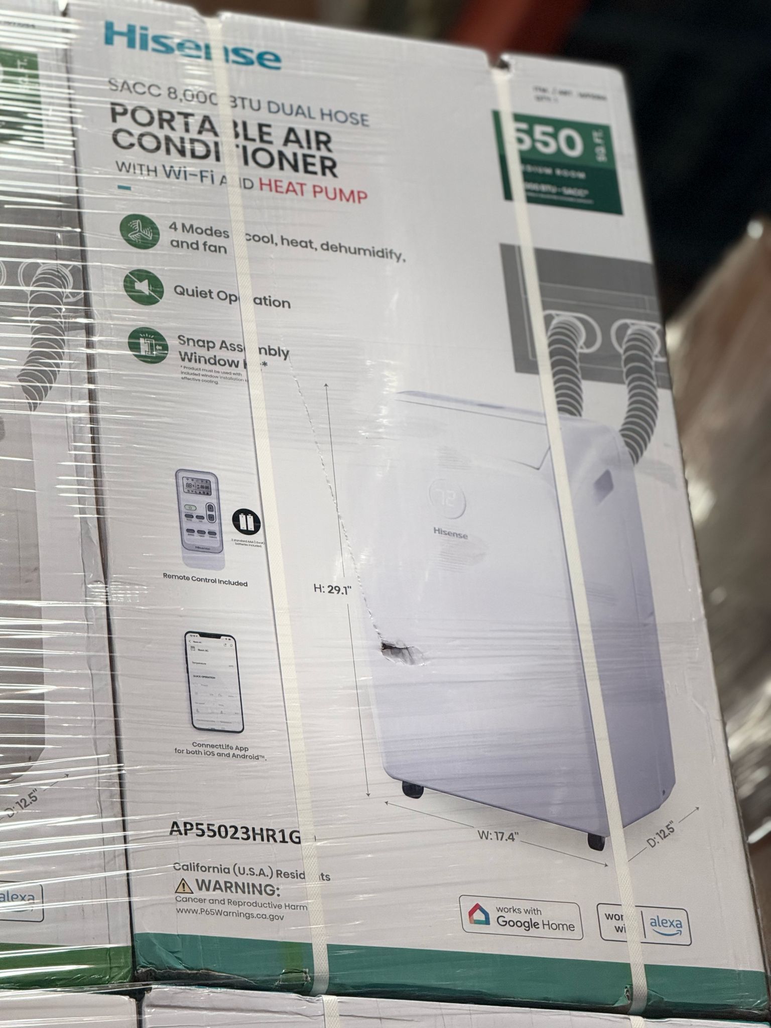 550 Hisense Portable Air Conditioner & Heater 