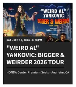 Weird Al Yankovic Bigger & Weirder 2026 Tour Ticket