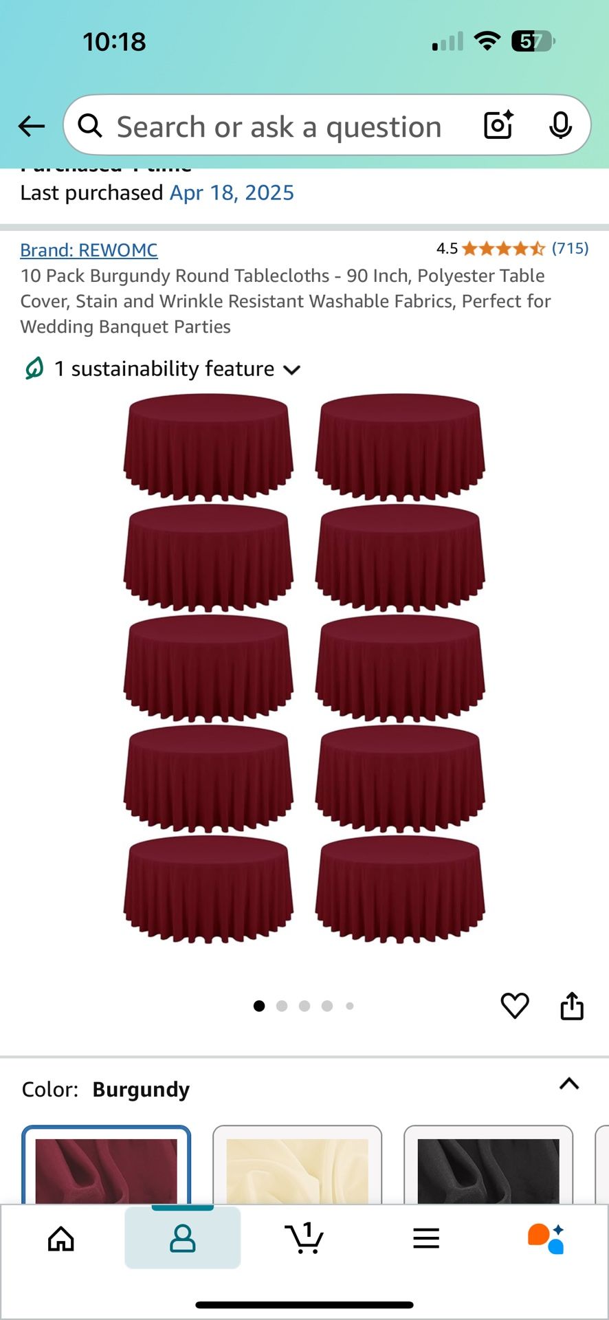 Burgundy Polyester Round Table Covers-27qty.
