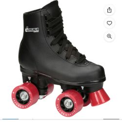 Chicago Skates Boys' Classic Quad Roller Skates Black Junior Rink Skates, Size 6 And 5
