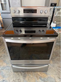 Whirlpool Air Cooking Technology 30-in Glass Top 5 burners 5.3-cu ft Air Fry Convection Oven