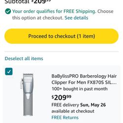 BaBylissPRO FX+ and METALFX Professional Cord/Cordless Clippers