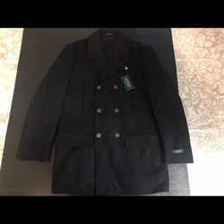 Navy Ralph Lauren Mens Peacoat 42R- Large.   Carhartt Patagonia Nike Adidas Jordan Sneakers Yankees Jets Giants Mets Weights Jerseys Jackets