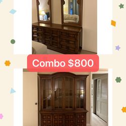Cabinet Combo Bedside Table Mirro