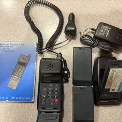 Rare 1994 Motorola Micro Digital Lite Complete Set Cellular Telephone