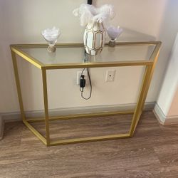 TV Stand (Gold and clear) 