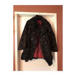 Vintage chocolate brown fur coat