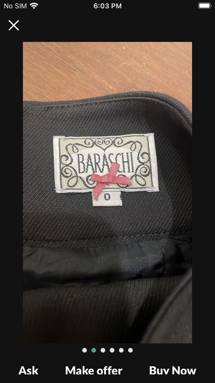 Yoana Baraschi Black Pencil Skirt Knee-Length Work