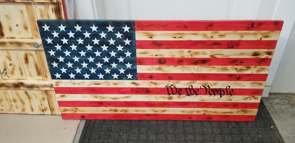 Wooden American Flags!