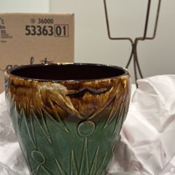 RARE Art Deco Flower Pot With Stand 