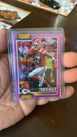 Travis Kelce Topps Purple Foil Football Card