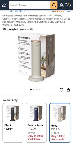 Homedics SereneScent Waterless Fragrance Diffuser...