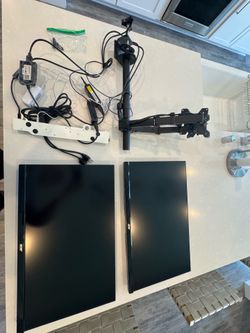 Dual Acer Monitor Setup + Adjustable Desk Mount | Complete Workstation | $250 OBO