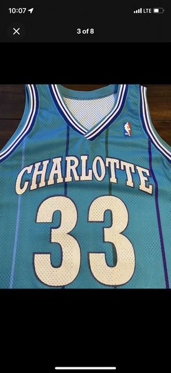 Vintage Alonzo Mourning Charlotte Hornets Champion Jersey 48