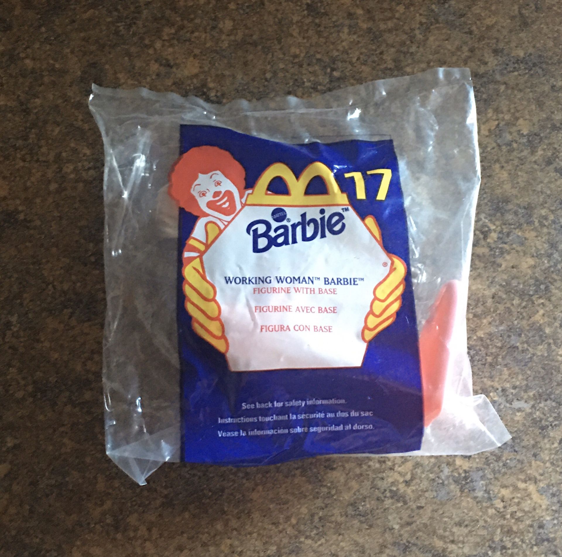 Vintage McDonald’s Happy Meal 1999 #17 Barbie Working Woman Barbie Figurine with Base - Brand New/Sealed