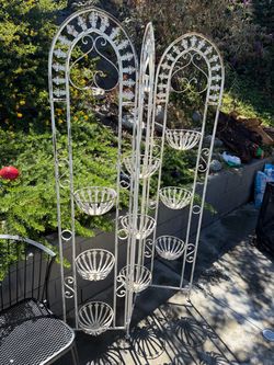 vintage metal planter stand