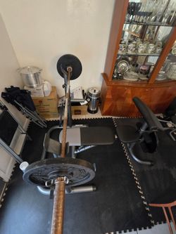 Bench Press + Squat Rack with Weights Included