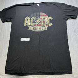 AC/DC Rock or Bust America 2016 Tour Camo Concert T-Shirt Alstyle XL