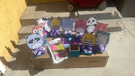 Squishmellow party decorations- center pieces back drop