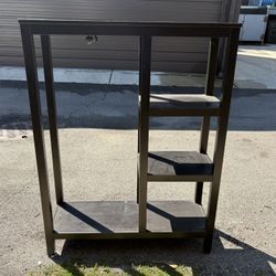 Shelving Unit IKEA With Rod To Hang Things 