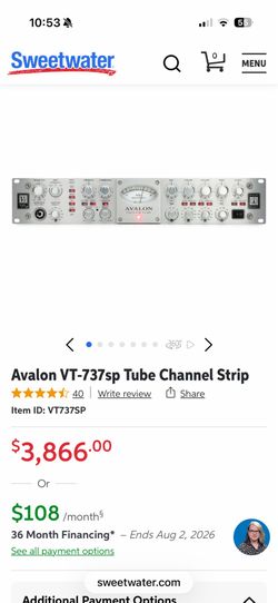 Avalon VT-737sp Channel Strip. Trades? Read First