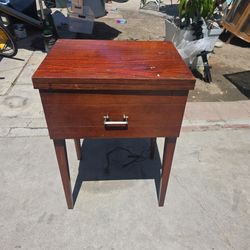 Vintage Sewing Machine Side Table