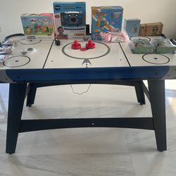 Childrens Toys Bundle Including Air Hockey Table
