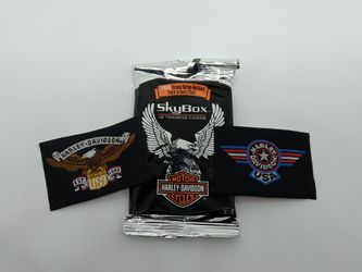 Harley Davidson Patches And Unopened Collectors Cards