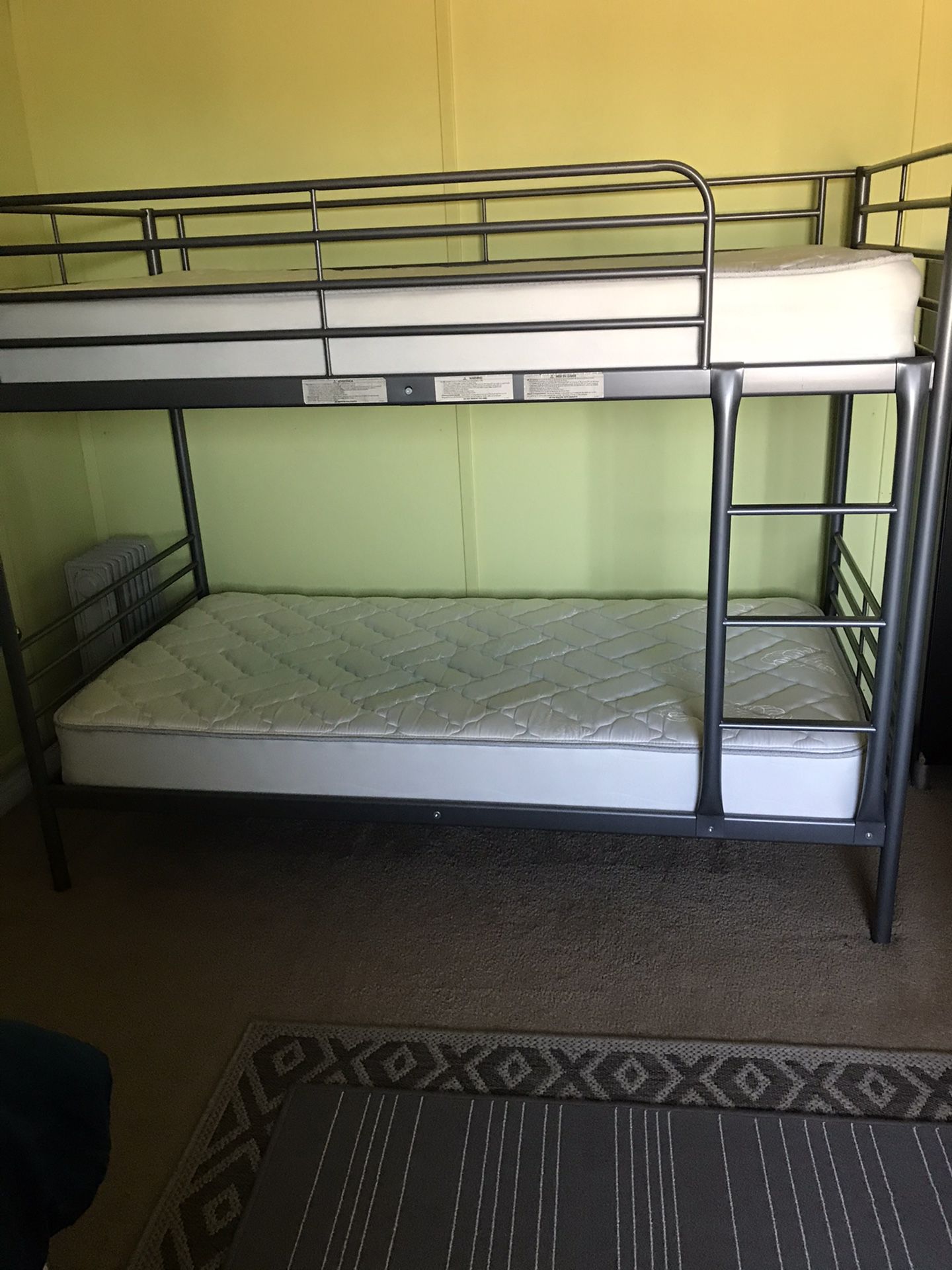 Bunk Bed (Twin Over Twin) w/ 2- Mattresses (COMPLETE)
